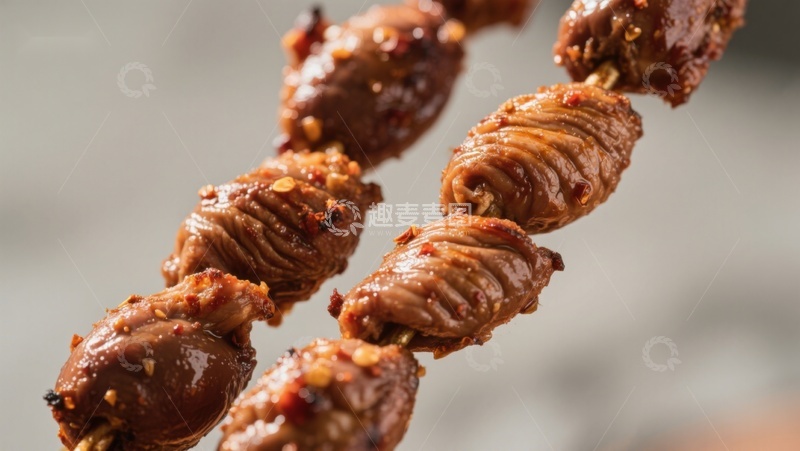 高清大图下载【趣麦麦图】香辣烤制昆虫串特写