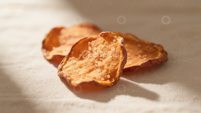 高清大图下载【趣麦麦图】脆甜薯片，撒盐点缀