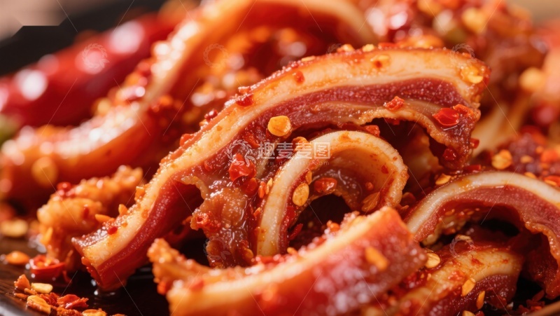 高清大图下载【趣麦麦图】麻辣鱿鱼圈的诱人特写