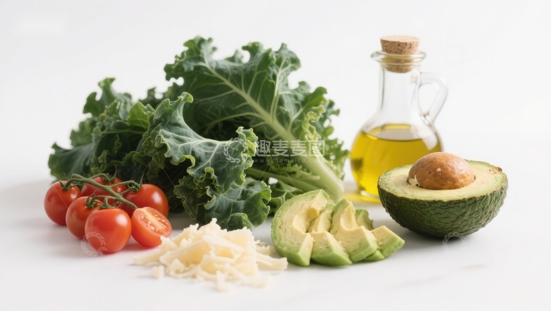 高清大图下载【趣麦麦图】-新鲜蔬菜与健康食材组合