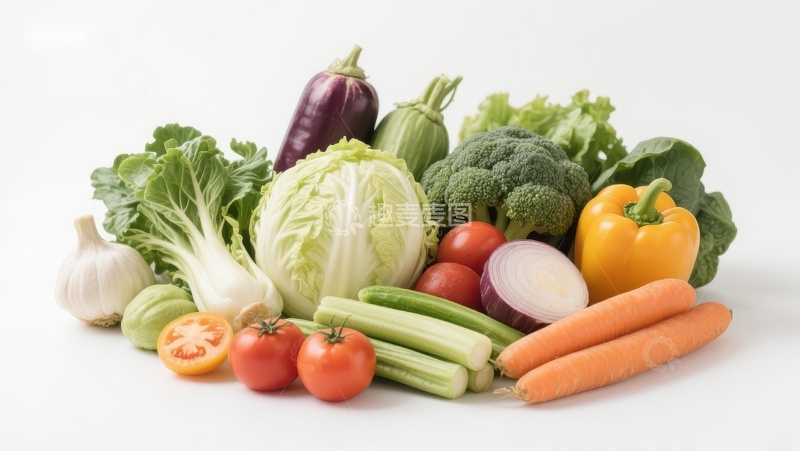 高清大图下载【趣麦麦图】新鲜蔬菜组合展示