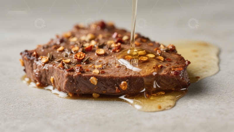 高清大图下载【趣麦麦图】蜂蜜浇灌的坚果巧克力蛋糕