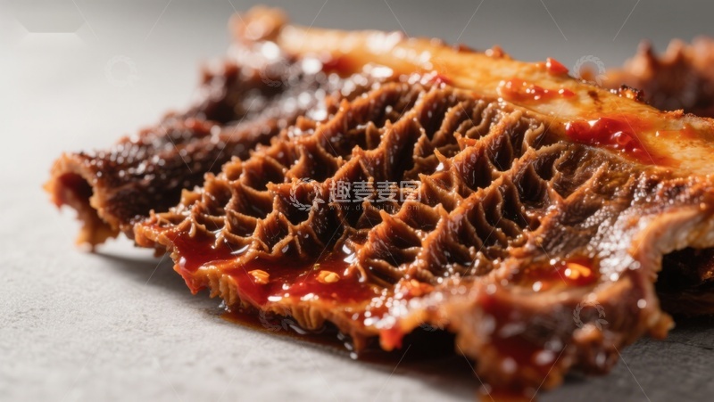 高清大图下载【趣麦麦图】麻辣牛肚特写，诱人美食