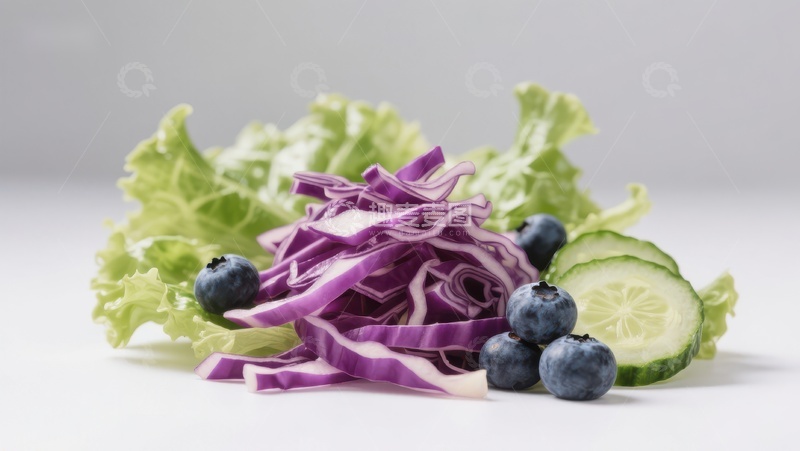 高清大图下载【趣麦麦图】新鲜蔬菜与水果的健康组合