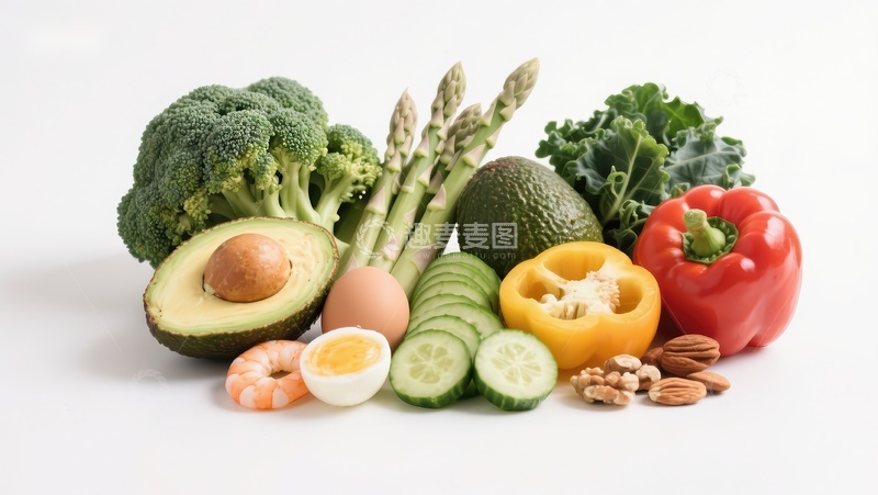 高清大图下载【趣麦麦图】新鲜蔬菜水果与健康食材组合