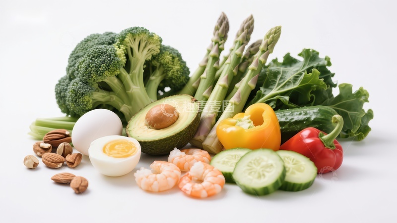 高清大图下载【趣麦麦图】新鲜蔬菜水果与健康食材组合