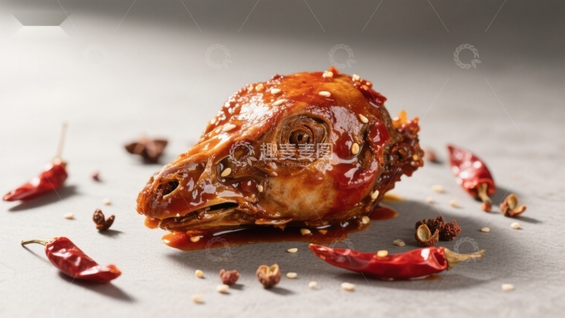 高清大图下载【趣麦麦图】麻辣兔头，香辣诱人