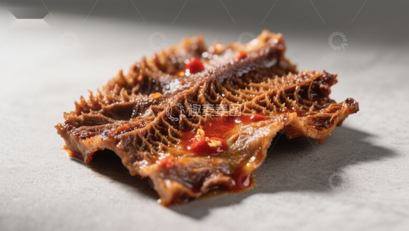 高清大图下载【趣麦麦图】香辣卤制牛肚特写