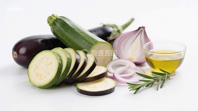新鲜蔬菜与橄榄油组合