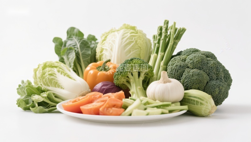 高清大图下载【趣麦麦图】新鲜蔬菜组合展示