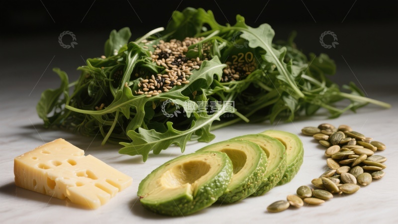 高清大图下载【趣麦麦图】新鲜蔬菜与健康食材组合