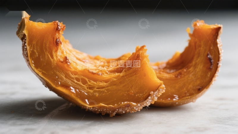 高清大图下载【趣麦麦图】烤南瓜片的特写