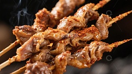 香辣烤串，热气腾腾的美味