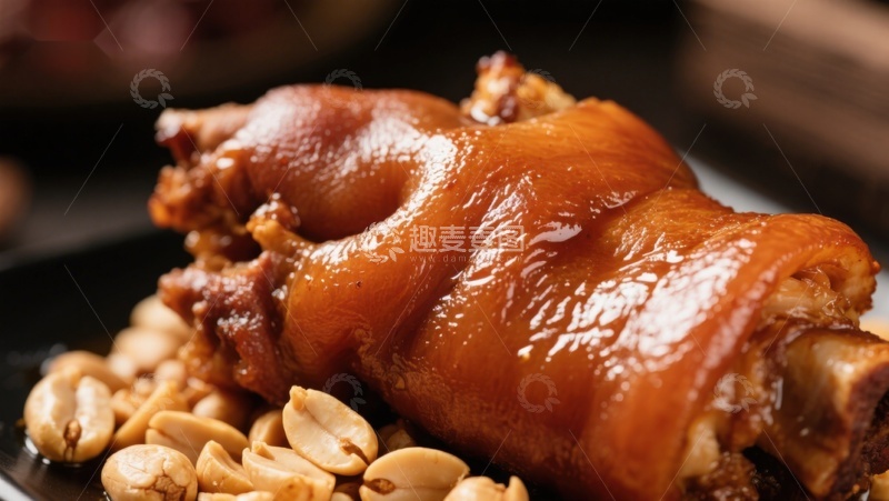 高清大图下载【趣麦麦图】美味猪蹄配花生