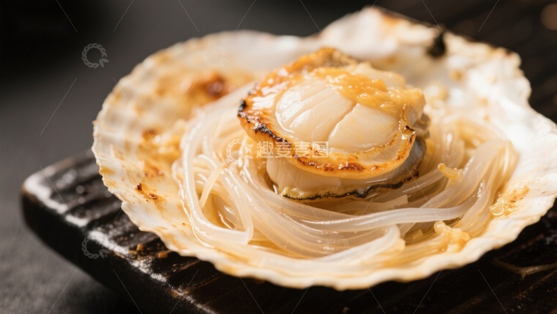 高清大图下载【趣麦麦图】扇贝粉丝烤制美食