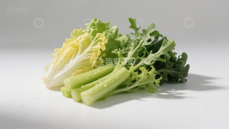 高清大图下载【趣麦麦图】新鲜绿叶蔬菜特写