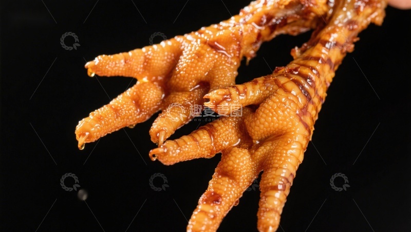 高清大图下载【趣麦麦图】酱香鸡爪特写