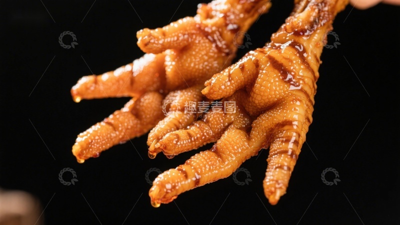 高清大图下载【趣麦麦图】美味卤鸡爪特写