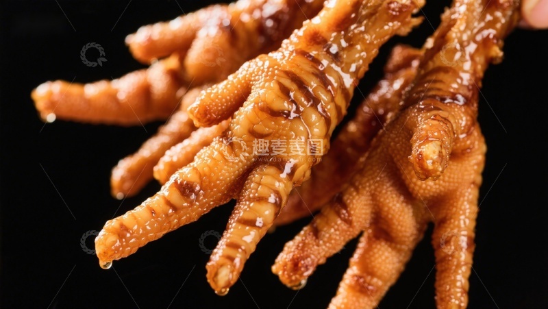 高清大图下载【趣麦麦图】美味卤鸡爪特写