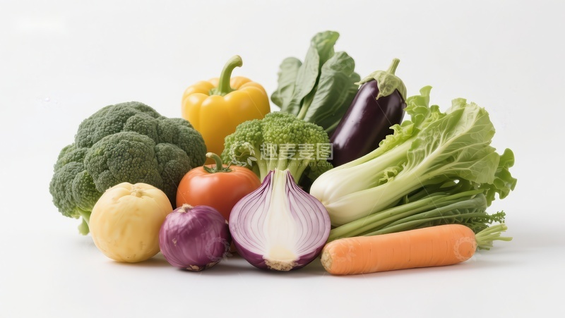 高清大图下载【趣麦麦图】新鲜蔬菜组合展示