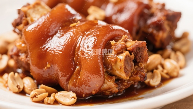 红烧猪蹄配花生