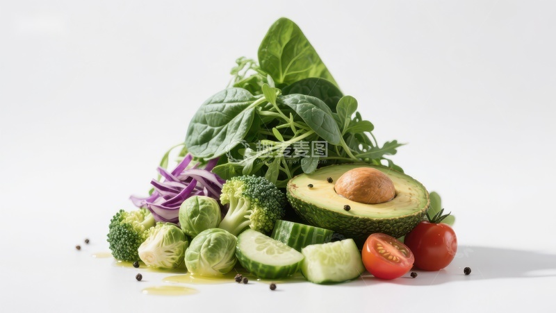 高清大图下载【趣麦麦图】新鲜蔬菜堆叠展示