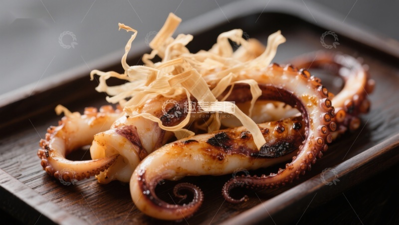 高清大图下载【趣麦麦图】烤鱿鱼配炸洋葱丝