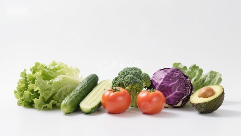 高清大图下载【趣麦麦图】新鲜蔬菜整齐排列