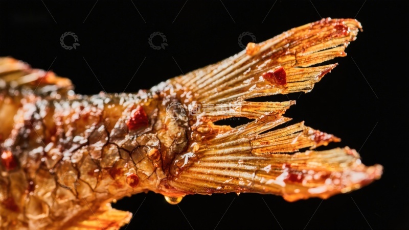 高清大图下载【趣麦麦图】香煎鱼尾特写