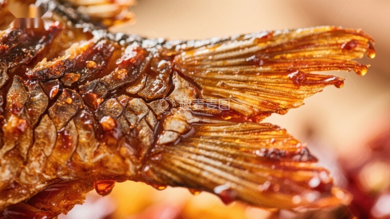 高清大图下载【趣麦麦图】香辣烤鱼特写