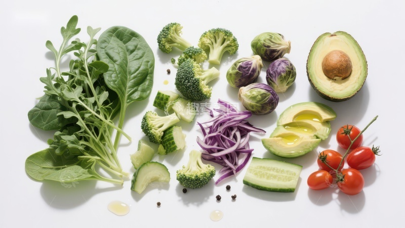 高清大图下载【趣麦麦图】新鲜蔬菜与水果的健康组合