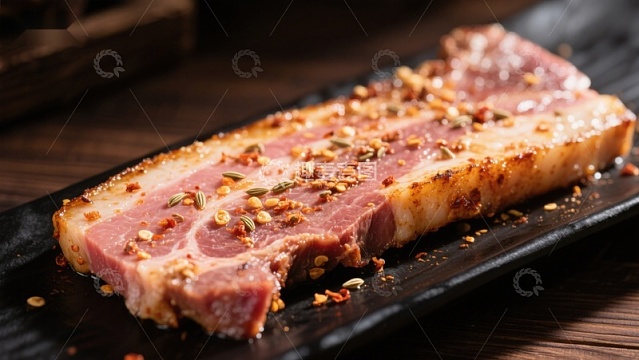 香辣腌制五花肉，诱人美味