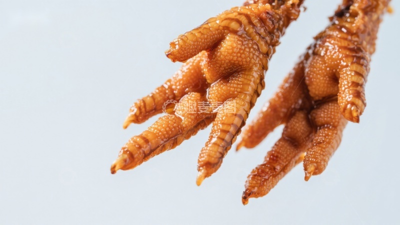 高清大图下载【趣麦麦图】烤制鸡爪特写