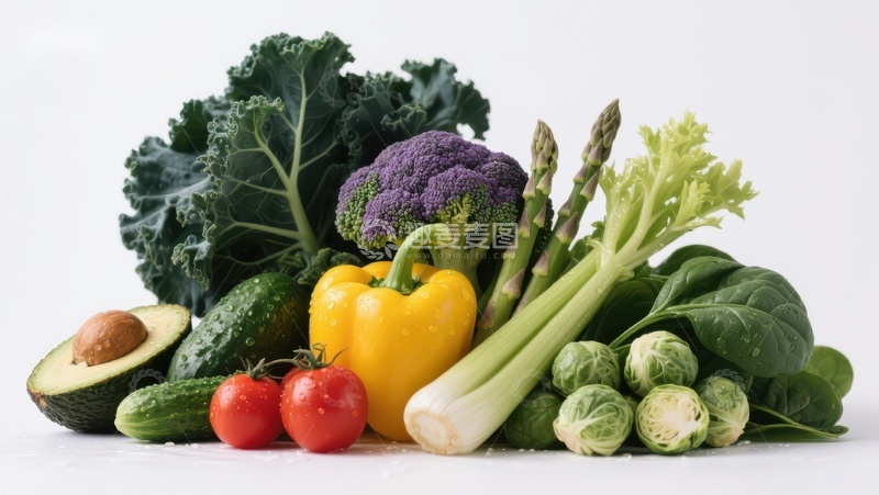 高清大图下载【趣麦麦图】新鲜蔬菜组合展示
