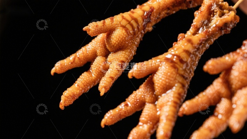 高清大图下载【趣麦麦图】酱香鸡爪特写