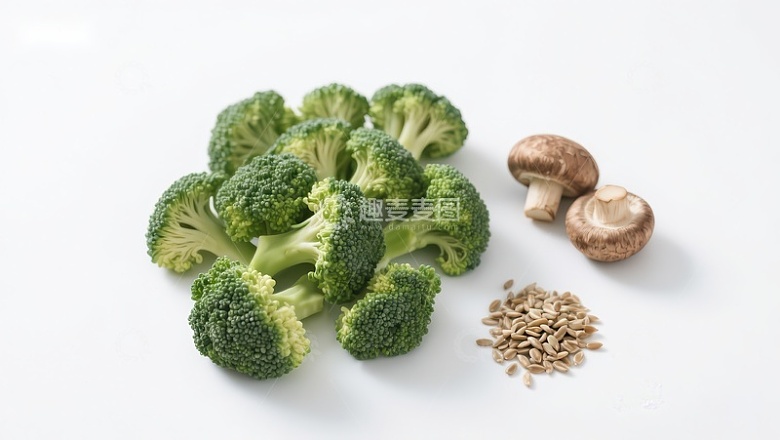 新鲜蔬菜与种子的组合