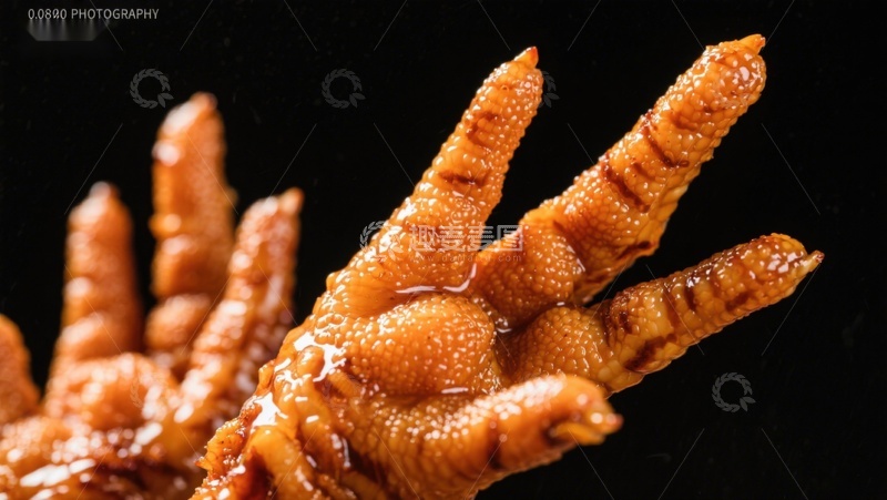 高清大图下载【趣麦麦图】酱香鸡爪特写