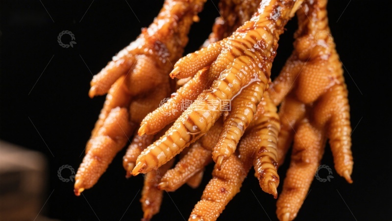 高清大图下载【趣麦麦图】美味卤鸡爪特写