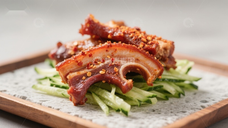高清大图下载【趣麦麦图】香辣猪蹄配黄瓜丝