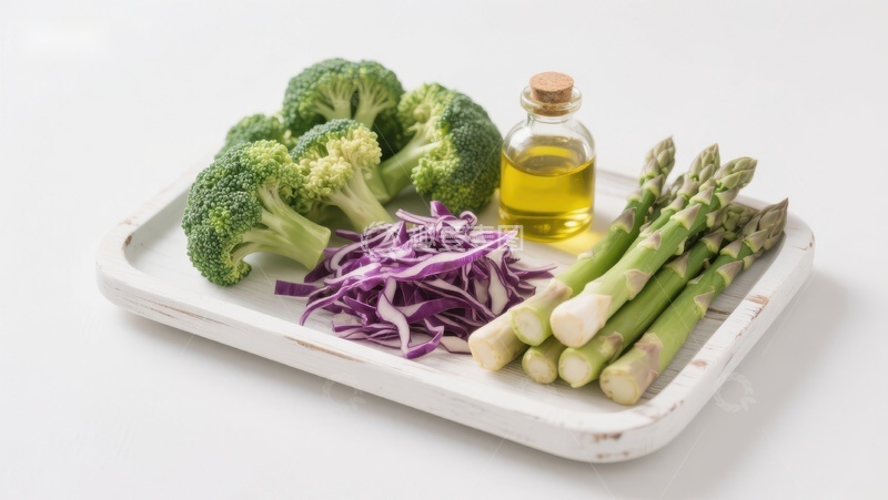 高清大图下载【趣麦麦图】新鲜蔬菜与橄榄油的健康搭配