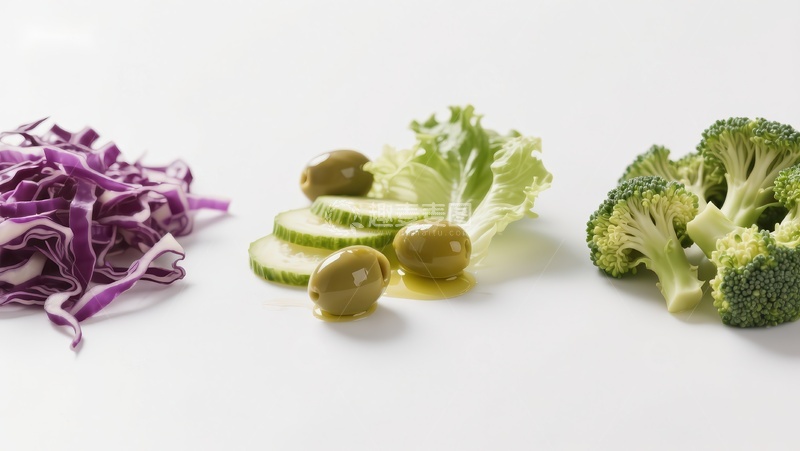 高清大图下载【趣麦麦图】新鲜蔬菜切片展示