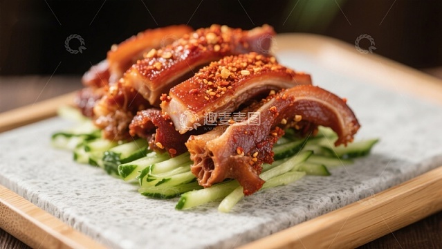 香辣猪蹄配黄瓜丝