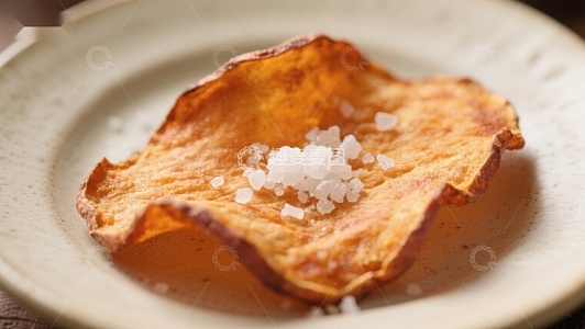 脆烤红薯片撒海盐