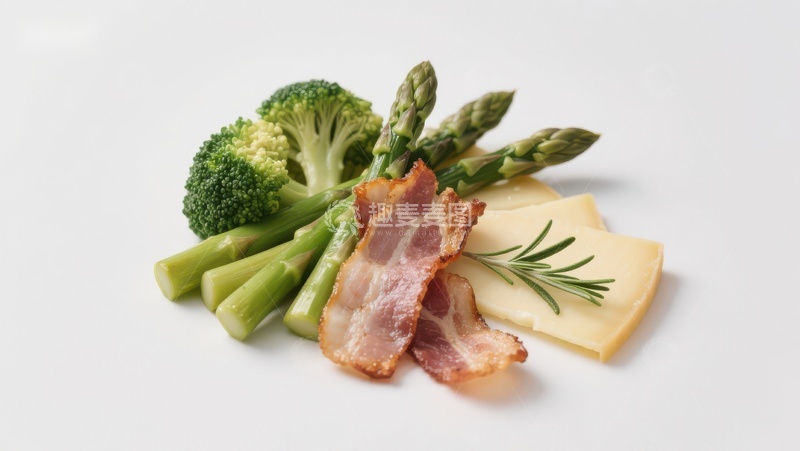 高清大图下载【趣麦麦图】新鲜蔬菜配培根奶酪