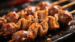 香辣串烧美食，诱人味蕾