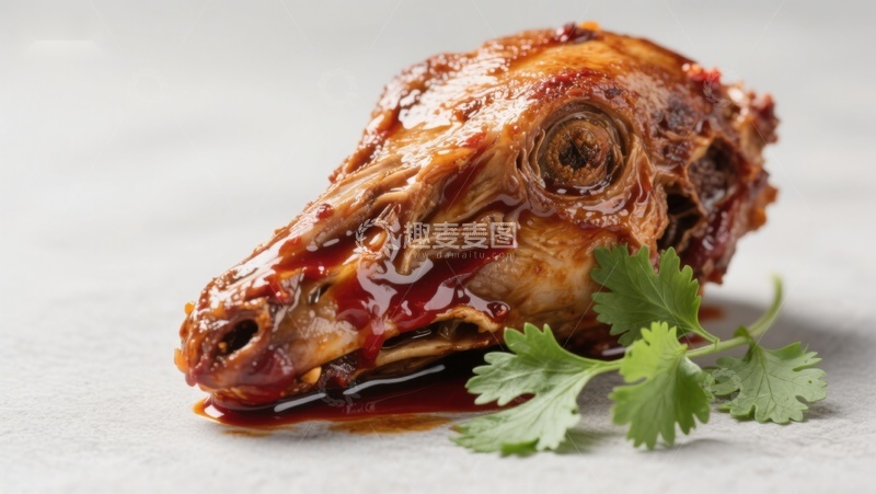 高清大图下载【趣麦麦图】烤制动物头骨配香菜