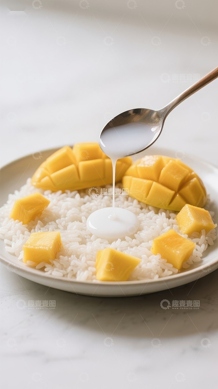 芒果糯米饭，椰奶浇灌的美味
