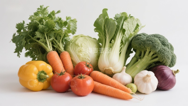 高清大图下载【趣麦麦图】新鲜蔬菜组合展示
