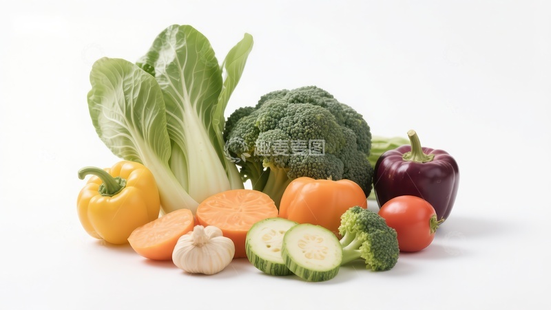 高清大图下载【趣麦麦图】新鲜蔬菜组合展示