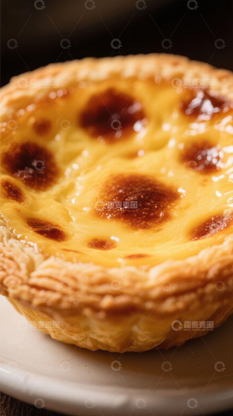 高清大图下载【趣麦麦图】金黄蛋挞，香甜诱人
